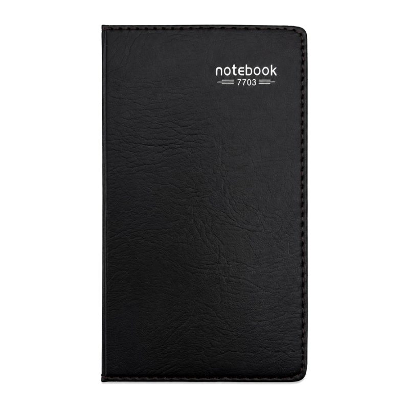 Notebook 48K cu copertă neagră tip piele