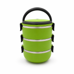 Caserolă termică etajată pentru mâncare, inox interior, 2.1L, verde