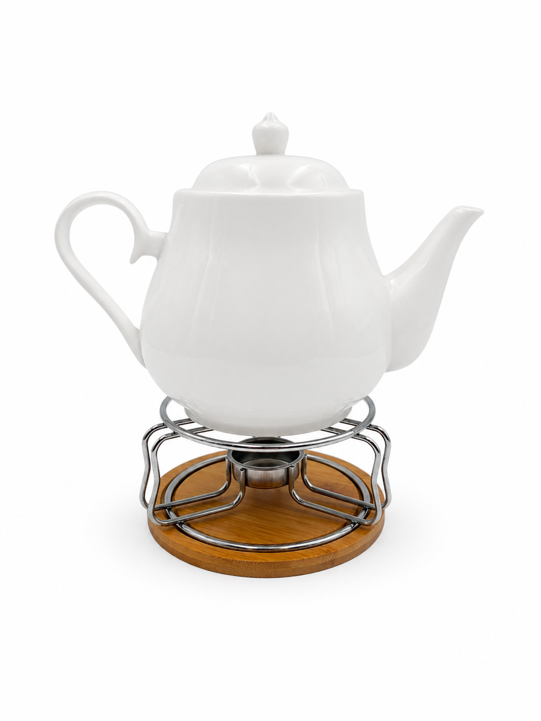 ceainic-burton-pot-suport Ceainic ceramic cu suport metalic pentru servire, 1L - imagine 1