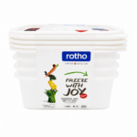 Set 4 recipiente alimentare Rotho Domino, pentru congelator și depozitare