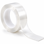 Bandă dublu adezivă transparentă tip nano gel, rolă pentru fixare fără găurire
