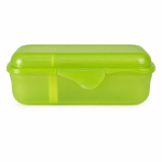 Caserolă compartimentată Rotho, 0,9 L, cu separator detașabil, verde