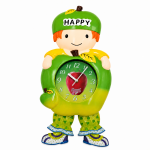 Ceas de perete decorativ pentru copii – Model „Happy Apple”