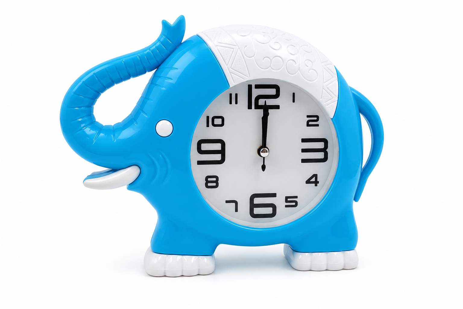 ceas-haios-baieti Ceas decorativ de birou și masă, în formă de elefant, pentru cameră copil - imagine 1