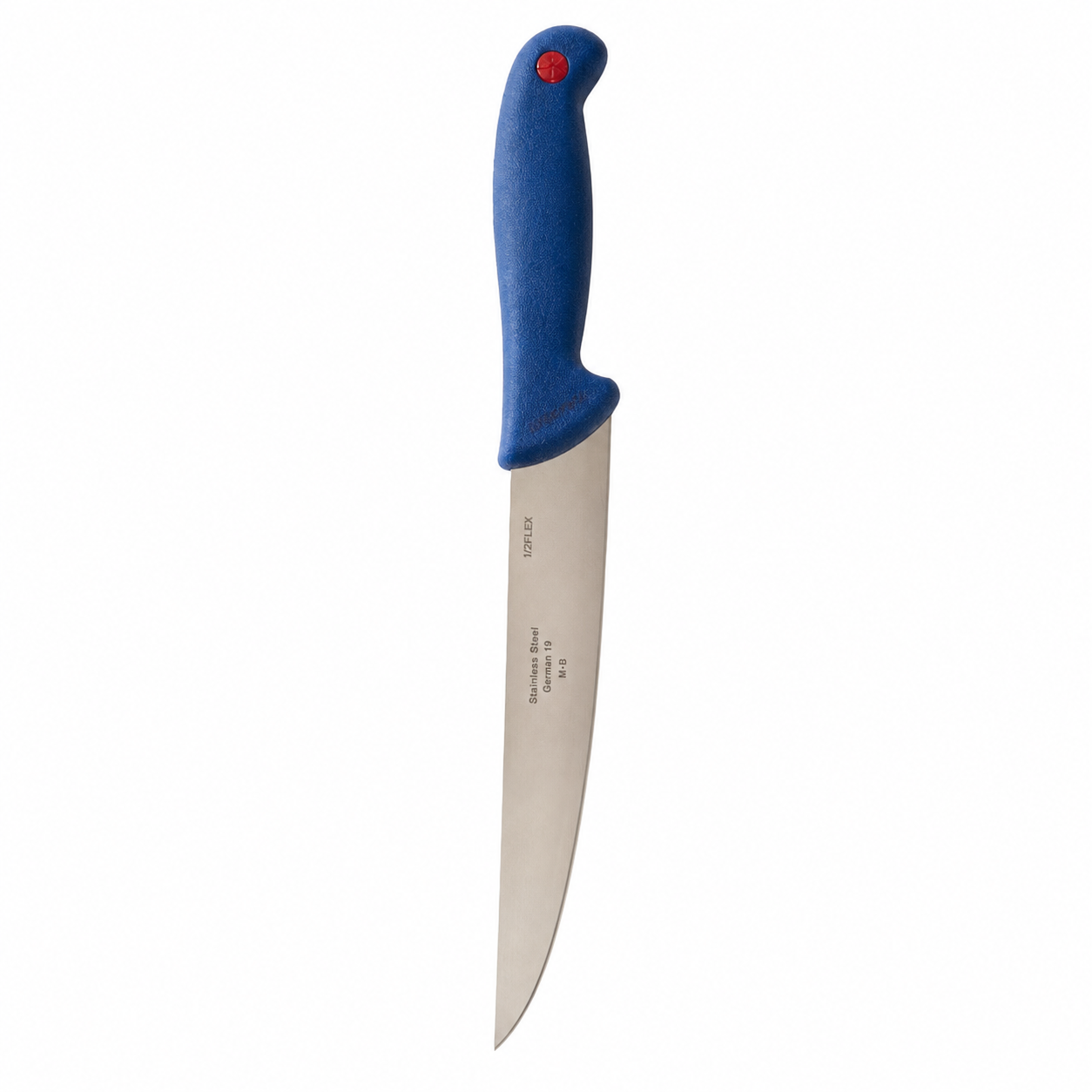 cutit-pentru-uz-casnic Cuțit profesional pentru dezosat, lamă lata din inox 19 cm, mâner ergonomic antialunecare, albastru - imagine 1