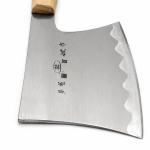 Satâr profesional pentru carne și legume, lamă din inox, mâner ergonomic din lemn, 15x13cm