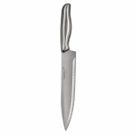 Cuțit universal de bucătărie, lamă alveolată din inox și mâner metalic, 21cm
