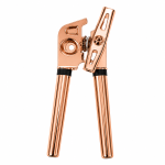Deschizător de conserve manual, mecanism rotativ, mânere metalice, rose gold