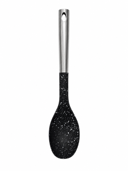 Lingură de gătit cu aspect de granit și mâner din inox