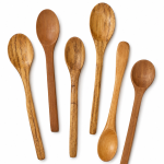 Set 6 linguri din lemn pentru servire și degustare