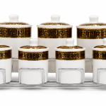 Set 7 piese pentru depozitare condimente - Canister Set cu suport