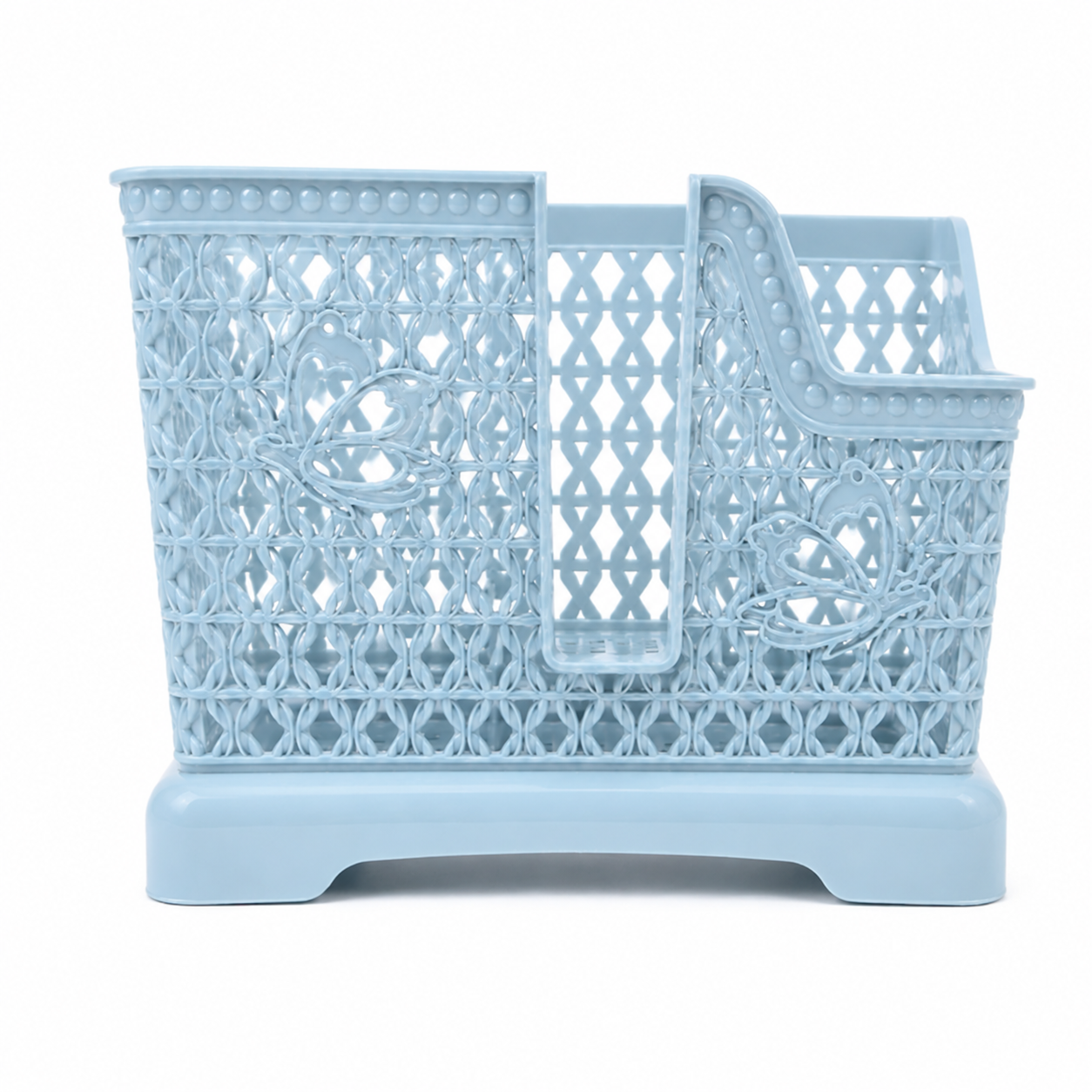 organizator-pentru-birou Organizator din plastic cu compartimente, model perforat, pentru bucătărie și baie - imagine 1