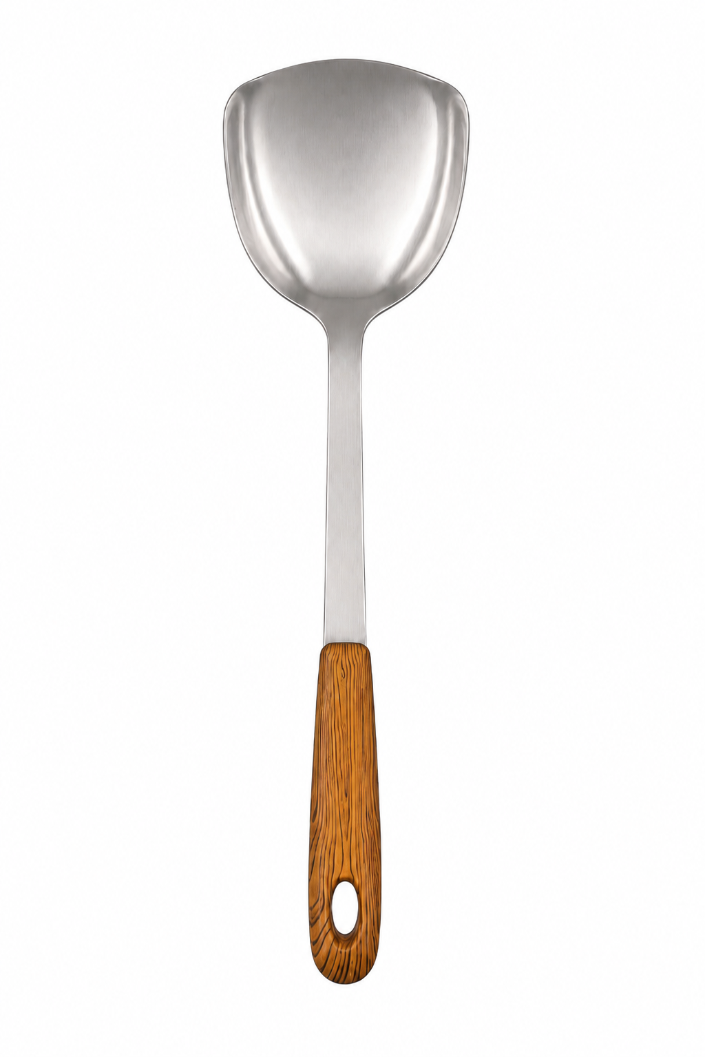 paleta-pentru-wok Paletă pentru wok, cu mâner aspect lemn - imagine 1