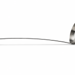 Polonic din inox pentru supe și ciorbe, cu mâner lung tip cârlig