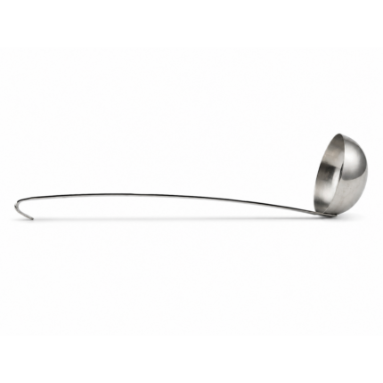 Polonic din inox pentru supe și ciorbe, cu mâner lung tip cârlig