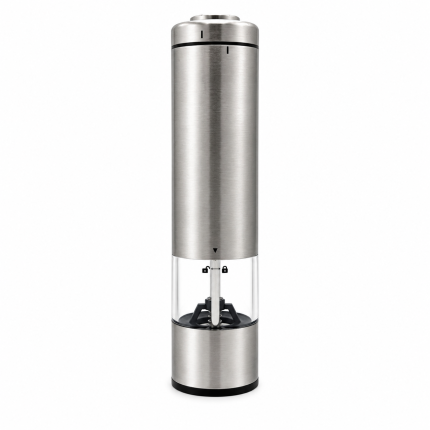 Râșniță automată pentru condimente, inox, cu rezervor transparent