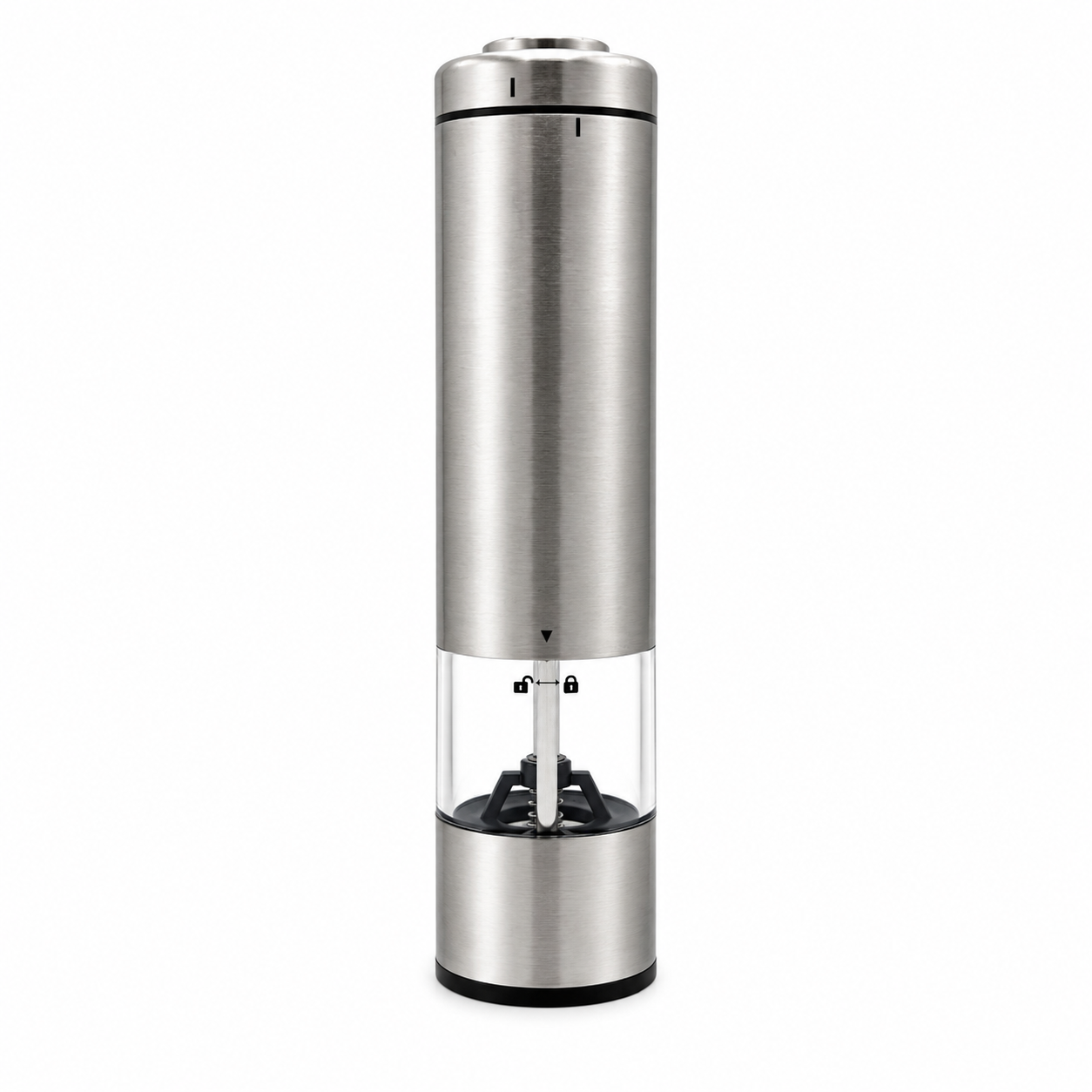 rasnita-automata-ierburi-aromatice Râșniță automată pentru condimente, inox, cu rezervor transparent - imagine 1