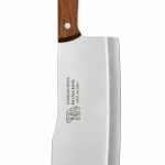 Satâr profesional cu lamă înaltă din inox, orificiu pentru agățare și mâner din lemn, 25x11cm