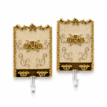 Cârlige decorative de perete, set 2 bucăți, pentru prosoape și accesorii