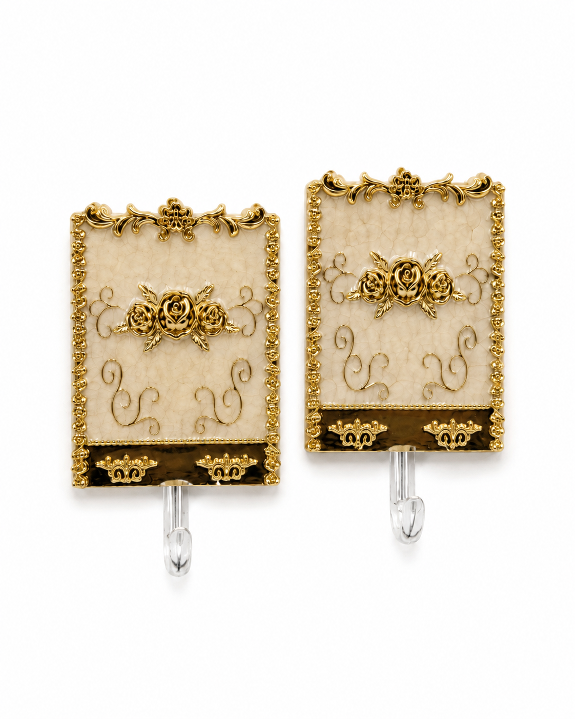 set-carlige-decorative-de-perete Cârlige decorative de perete, set 2 bucăți, pentru prosoape și accesorii - imagine 1
