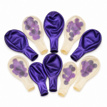 Baloane decorative mov cu confetti