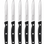 Set 6 cuțite universale de bucătărie, negru, 12cm