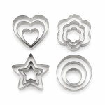 Set 12 forme pentru decupat aluat, biscuiți și fursecuri, 4 modele