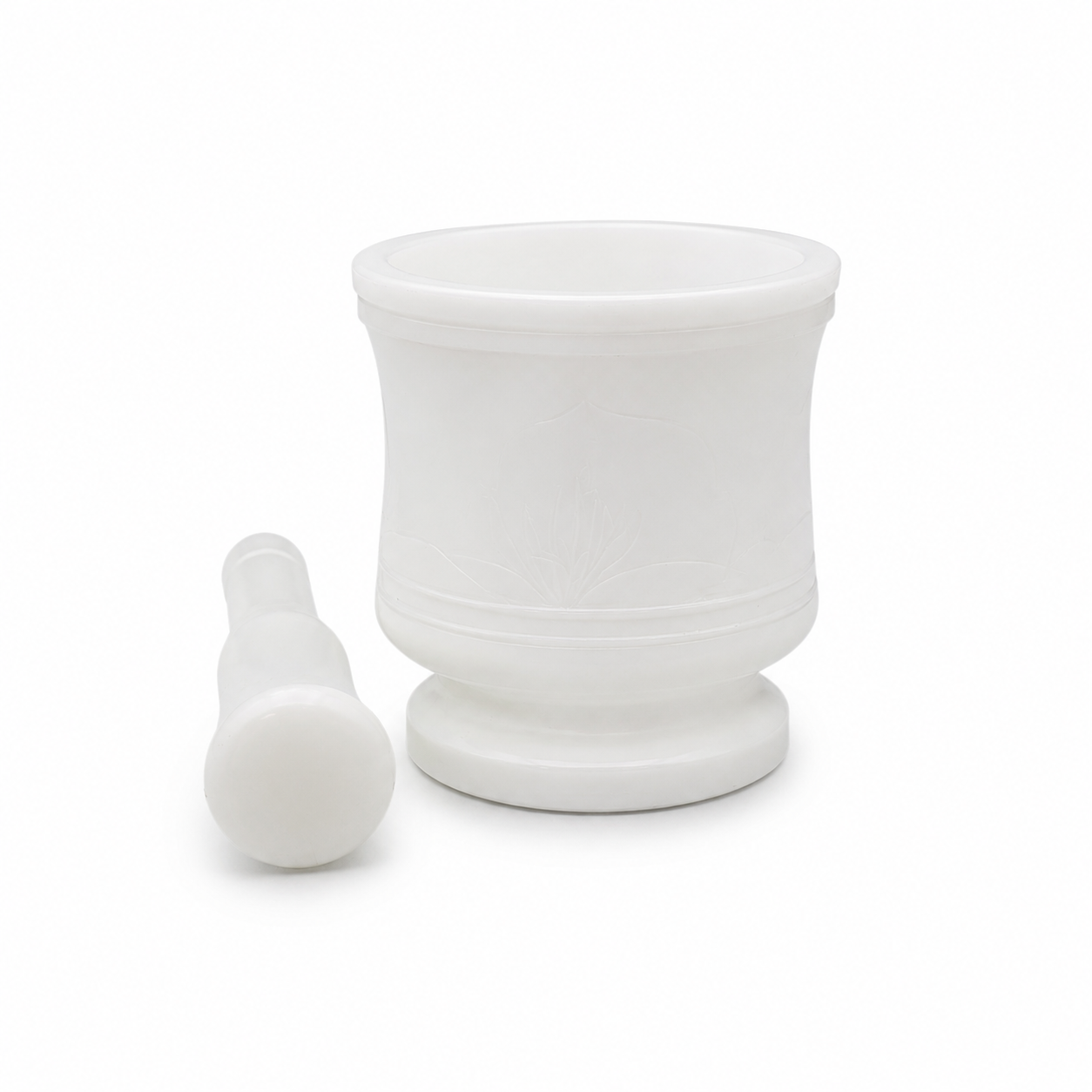 set-mojar-si-pisalog Set Mojar cu pistil (piuliță și pisălog) din plastic rezistent alb - imagine 1
