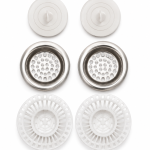 Set accesorii scurgere chiuvetă, sită inox și dopuri