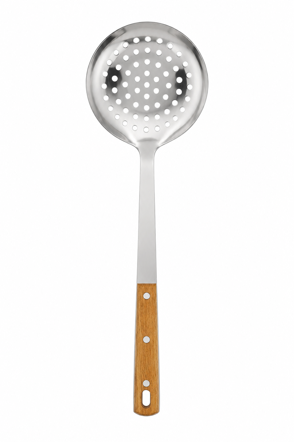 spumiera-inox Spumieră din inox, model plat, cu perforații rotunde mici - imagine 1