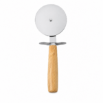 Tăietor de pizza cu rotiță, lamă inox 9cm, mâner lemn