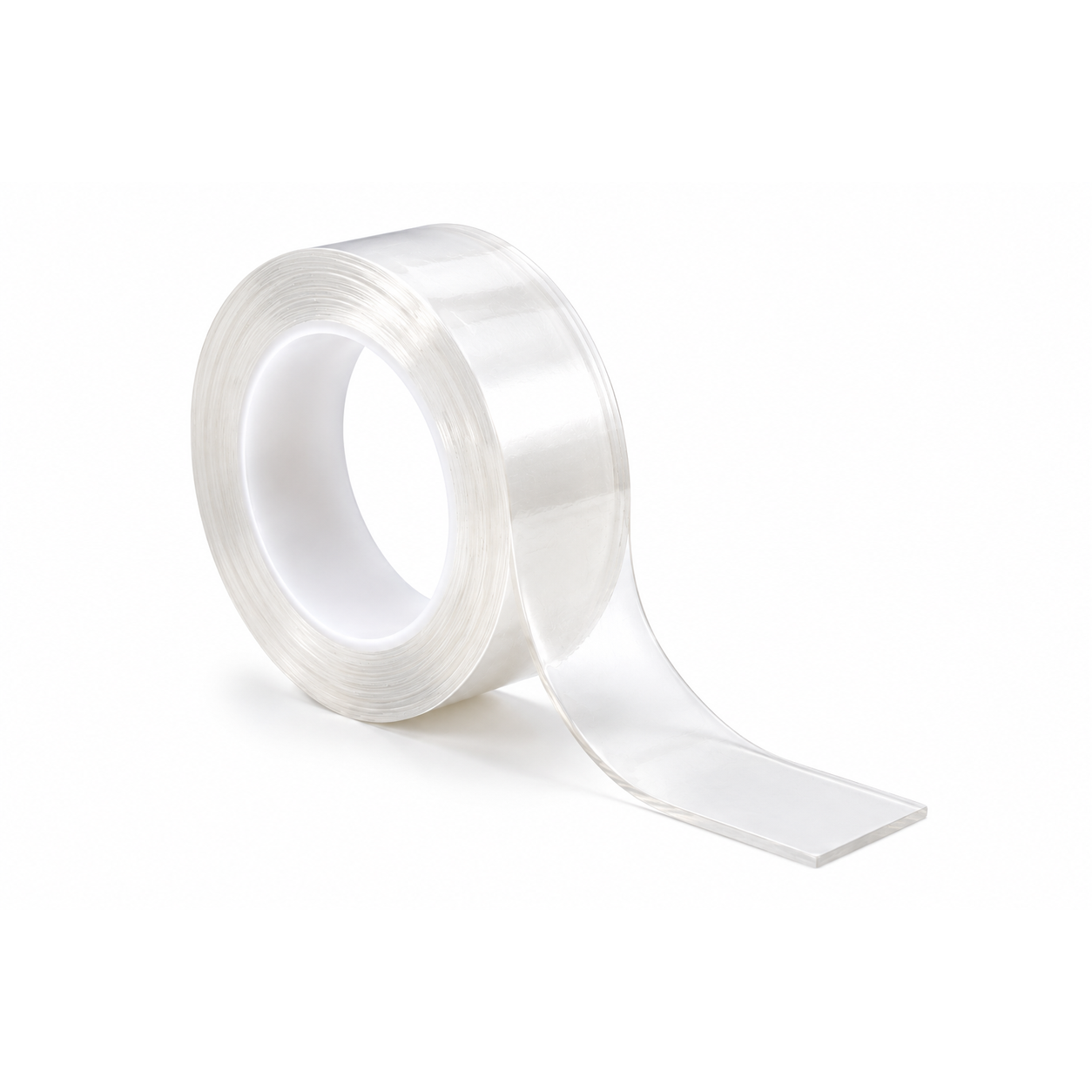banda-tip-nano-gel-transparenta Bandă dublu adezivă transparentă tip nano gel, rolă pentru fixare fără găurire - imagine 1