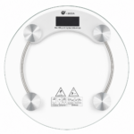 Cântar corporal digital din sticlă securizată, rotund – Capacitate 180 kg