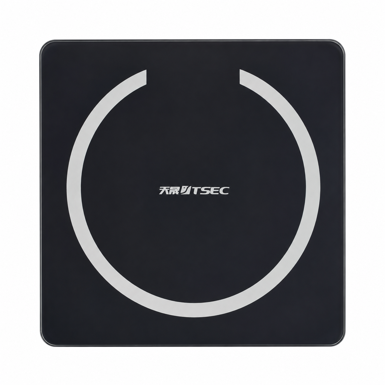 cantar-digital-tsec-negru Cântar corporal digital TSEC, reîncărcabil USB, sticlă securizată, capacitate 180 kg, negru - imagine 1