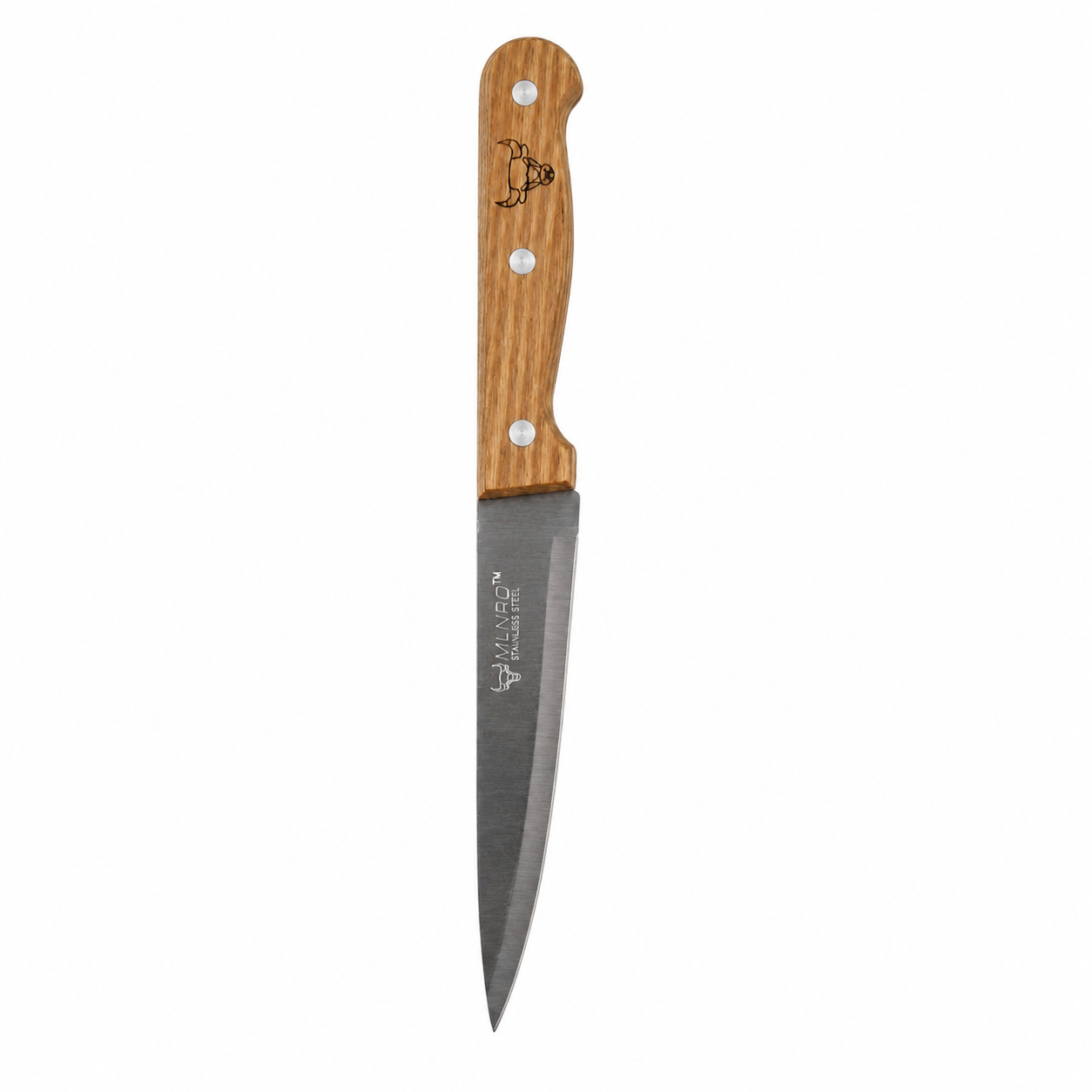 cutit-lemn-15cm Cuțit universal de bucătărie, lamă din inox și mâner din lemn, 15cm - imagine 1