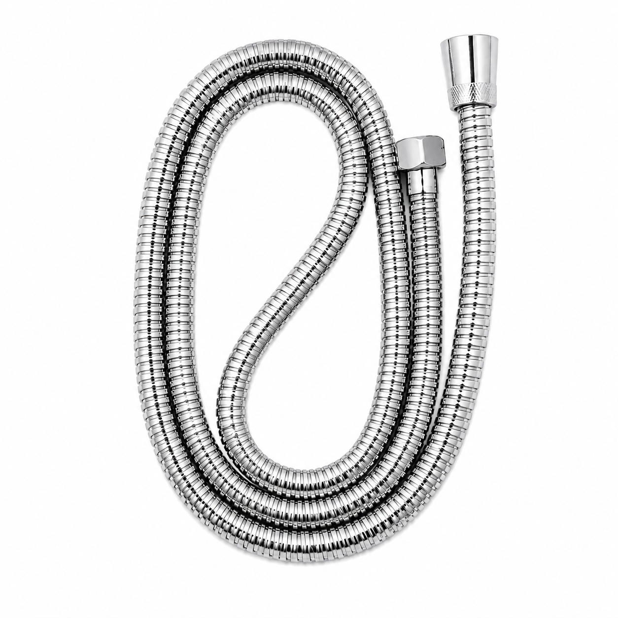 furtun-dus-1.5M Furtun de duș flexibil, cu împletitură metalică și racorduri incluse, 1.5m - imagine 1