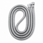Furtun flexibil pentru duș, 2 m, finisaj cromat, racorduri filetate