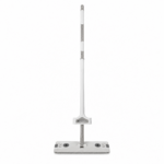 Mop plat cu sistem integrat pentru curățarea lavetei, 2 lavete din microfibră incluse