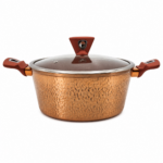 Oală din aluminiu forjat Baroly, 28 cm – Înveliș antiaderent Whitford Eterna, compatibilă inducție