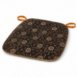 Pernă decorativă pentru scaun, cu model floral și aspect catifelat