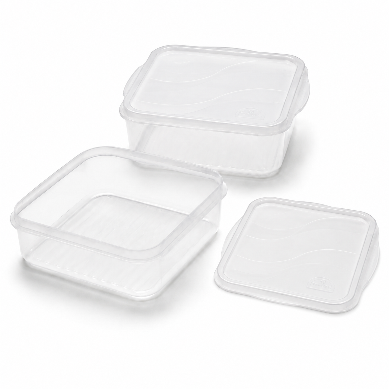 set-bpa-free-caserole Set 2 caserole pentru alimente, 2 x 1L, BPA Free, transparente - imagine 1