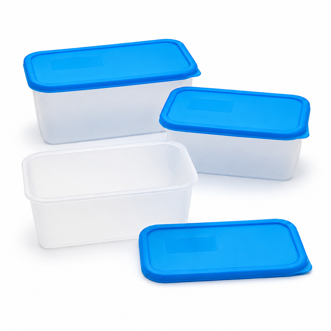 set-caserole-capacitate-3.5l Set 3 caserole din plastic cu capac, 3 x 1.5L - imagine 1