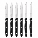 Set 6 cuțite universale de bucătărie, negru, 12cm