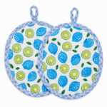 Set 2 suporturi textile pentru vase fierbinți, model cu rotunde
