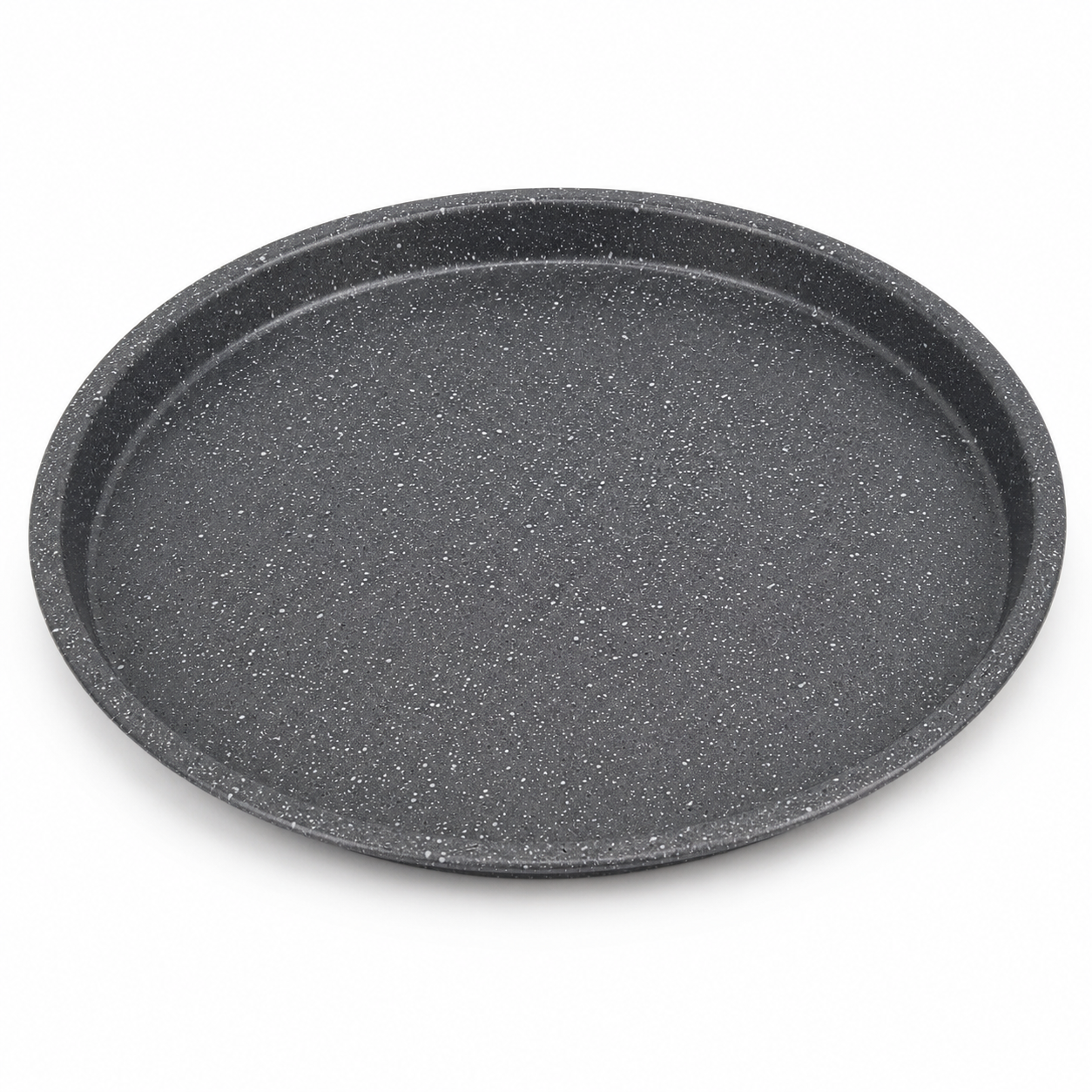 tava-rotunda-aspect-granitat Formă rotundă pentru copt, antiaderentă, din oțel carbon, 28cm - imagine 1