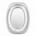 Set 3 tăvi ovale din aluminiu, 35 x 24,5 x 2,5 cm, pentru gătit și servire