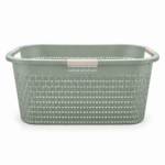 Coș de depozitare multifuncțional din plastic, perforat, cu mânere laterale, diverse culori, 58 × 38 × 25 cm