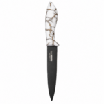 Cuțit universal pentru bucătărie, cu mâner alb tip marmură, 12.5 cm