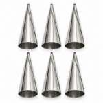 Set forme conice din inox pentru rulouri și cornete de patiserie – Finisaj oglindă