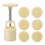 Set presă prăjituri și fondant – Matriță cu piston și șabloane interschimbabile, diverse modele
